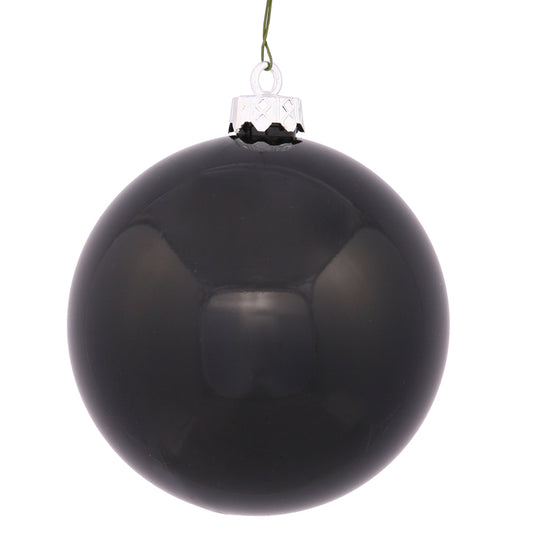 Vickerman 12" Black Shiny Ball Ornament