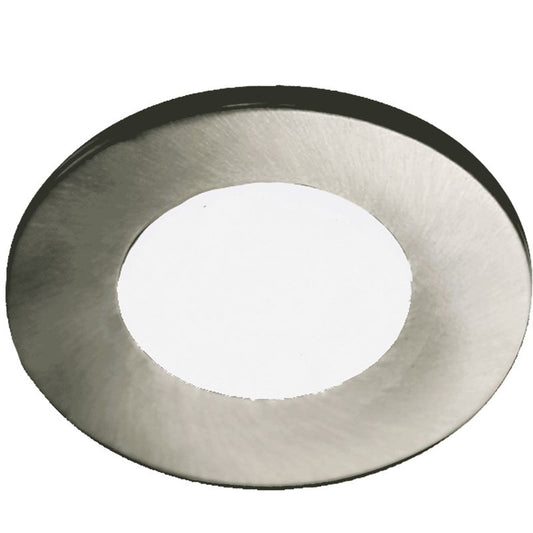 Westgate 12V Slim Puck Light, ETL, 4000K, Brushed Nickel, Undercabinet Lighting, 2W, 120 Lumens, 4000K, Brushed Nickel Finish, TRIAC Dimming