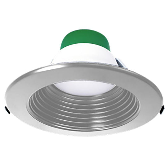 Westgate Builder Series Snap-In Comm. Recessed Light 8In Nickel Trim+Ring Set, Commercial Indoor Lighting, Nickel Finish