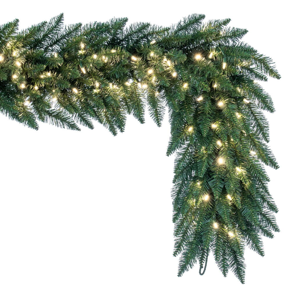 Vickerman 9' Camdon Fir Artificial Christmas Garland Warm White LED Mini Lights