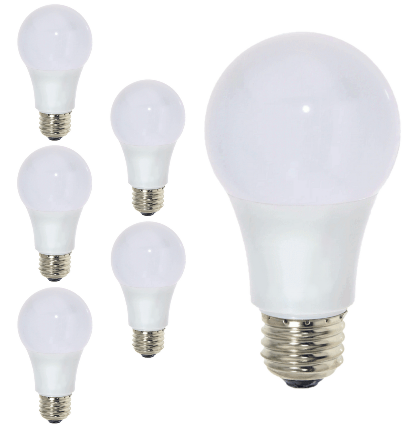 Damar A19 LED Blue Light Bulb 5W 80 Lumen E26 Medium Screw Base for Party Decoration Holiday Lighting Small Light Bulb 120V 200° Beam Angle White Finish Turns Blue When Lit Pack of 6