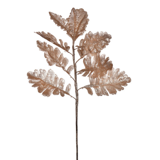 Vickerman 19" Café Latte Artificial Dusty Miller Glitter Spray 3 per bag.