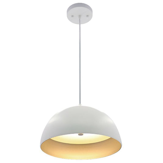 Westgate 12In Integrated LED Modern Dome Pendant 25W 1300 Lumens C90 5Cct 27/30/35/40/50K Wh/Sil, Residential Lighting, 25W, 1300 Lumens, 27K/30K/35K/40K/50K