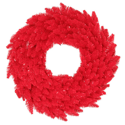 Vickerman 36" Red Artificial Christmas Wreath Red Dura-lit Incandescent Mini Lights