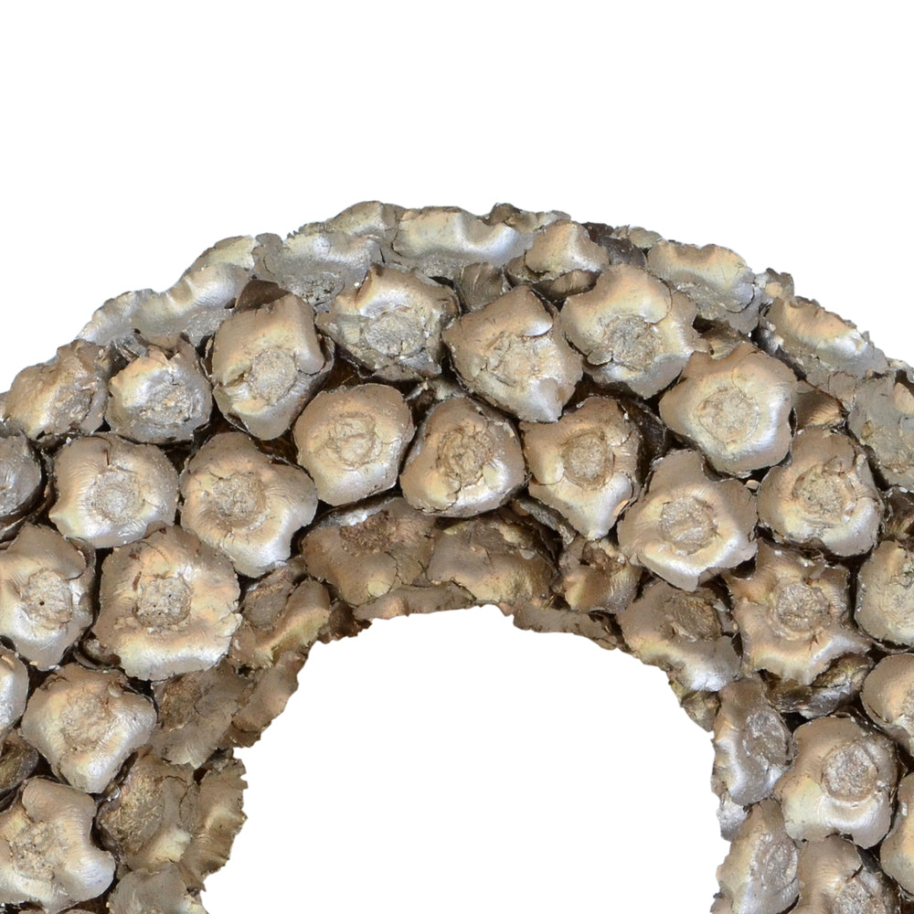 Vickerman 20" Champagne Coco Flower Wreath Dried