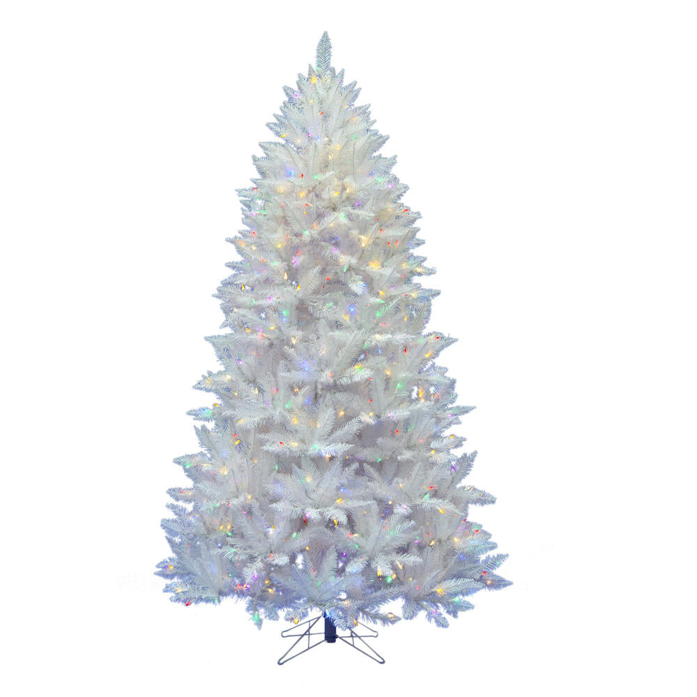 Vickerman 8.5' Sparkle White Spruce Artificial Christmas Tree Multi-Colored LED Lights