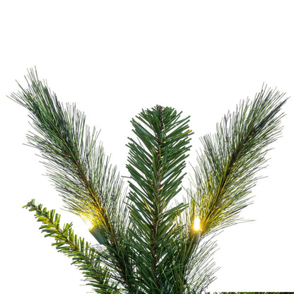 Vickerman 9' x 18" Brighton Pine Artificial Garland with 150 Dura-Lit® Warm White LED Mini Lights and 300 PE/PVC Tips.