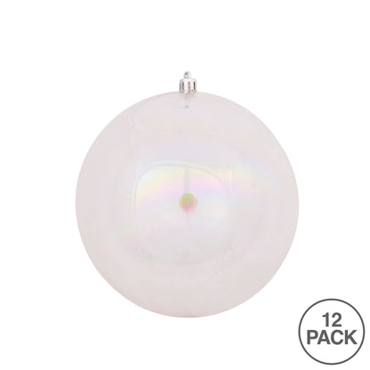 Vickerman 3" Clear Iridescent Ball Ornament 12 per Bag