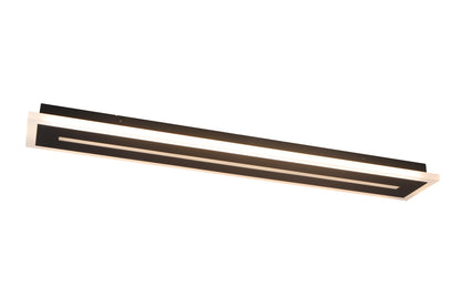 ASD Lighting LED Outdoor Wall Sconce with Center Light 36" 30W 120-277V CCT Selectable 3000/4000/5000K Dimmable Black ETL