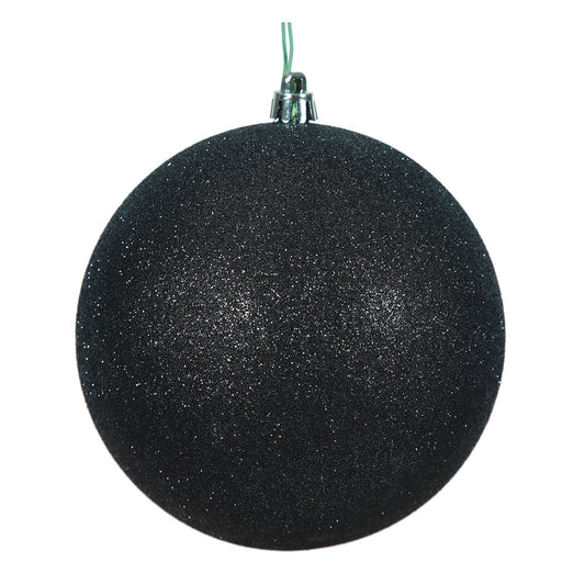 Vickerman 2.4" Black Glitter Ball Ornament 24 per Bag