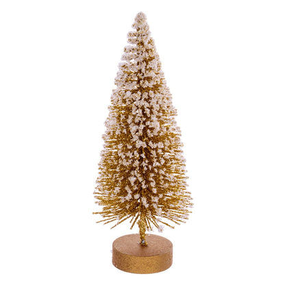 Vickerman 3"-5"-7" Gold Sisal Bottle Brush Tree Set Set of 3