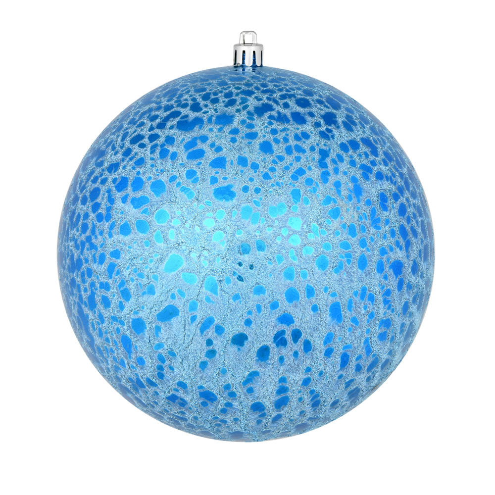 Vickerman 8" Blue Crackle Ball Ornament