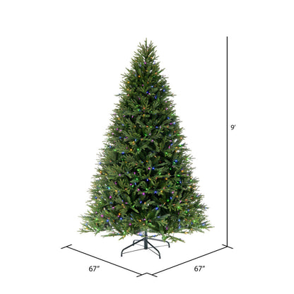 Vickerman 9' x 67" Tiffany Fraser Fir Artificial Christmas Tree with LED Color Changing Mini Lights