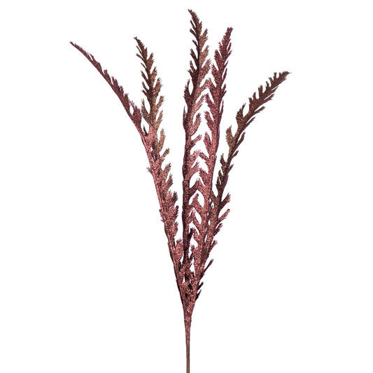 Vickerman 22" Chocolate Soap Plant Glitter Artificial Christmas Spray. Includes 6 sprays per pack.