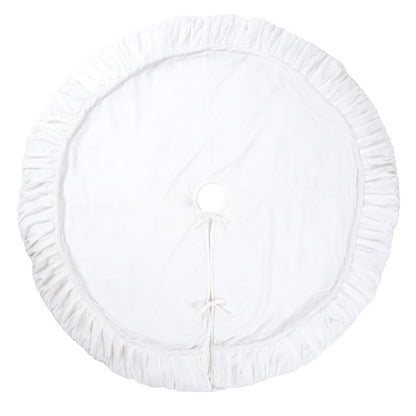 Vickerman 60" Plush White Velvet Christmas Tree Skirt