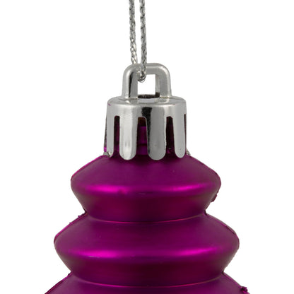 Vickerman 7" Fuchsia 4-Finish Finial Ornament 8 per Box