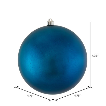 Vickerman 4.75" Sea Blue Matte Ball Ornament 4 per Bag