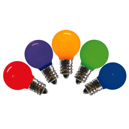 Vickerman G30 Multicolored Ceramic LED Replacement Bulb package of 25