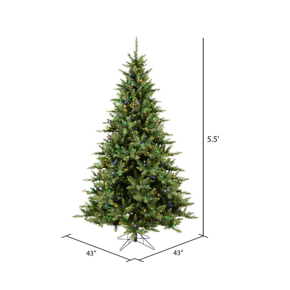 Vickerman 5.5' Camdon Fir Artificial Christmas Tree Multi-Colored Dura-lit LED Lights