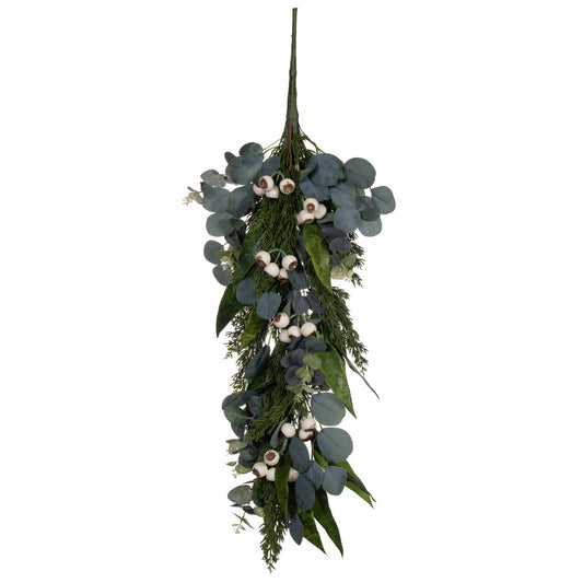Vickerman 35" Green Artificial Eucalyptus Berry Swag.