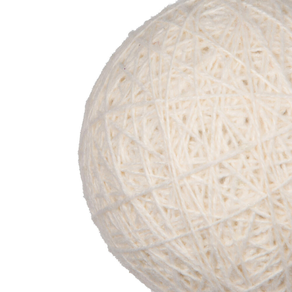 Vickerman 5" Ivory Wool String Wrapped Ball Ornament 2 per bag.