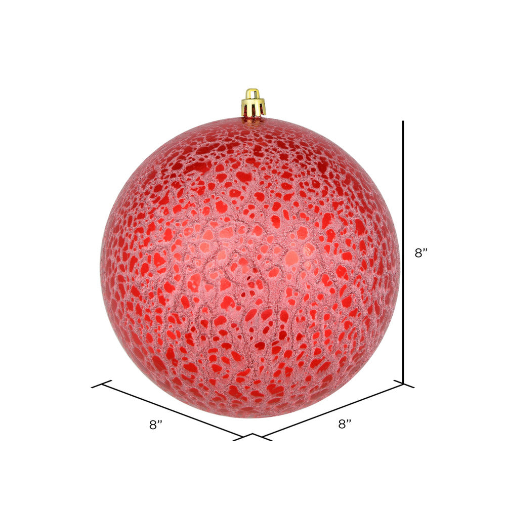 Vickerman 8" Red Crackle Ball Ornament