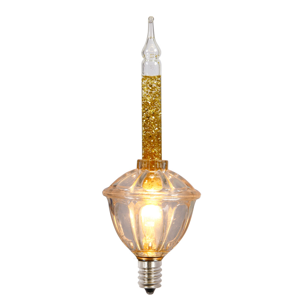 Vickerman 7 Gold Bubble Lights on Green Wire 13' Christmas Light Strand