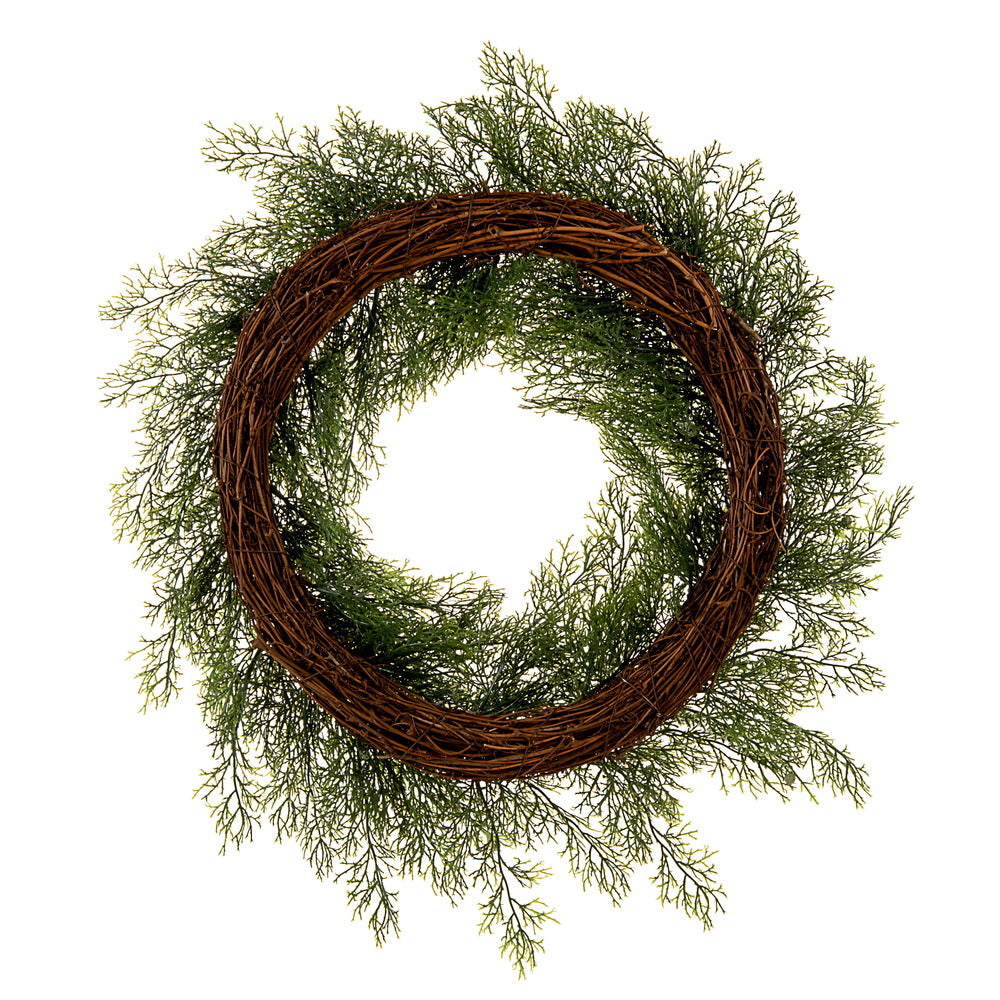Vickerman 24" Artificial Cedar Wreath.