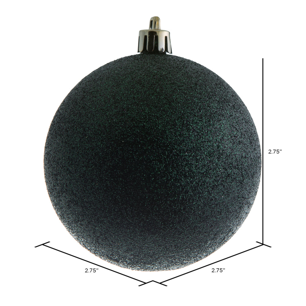 Vickerman 2.75" Midnight Green Glitter Ball Ornament 12 per Bag