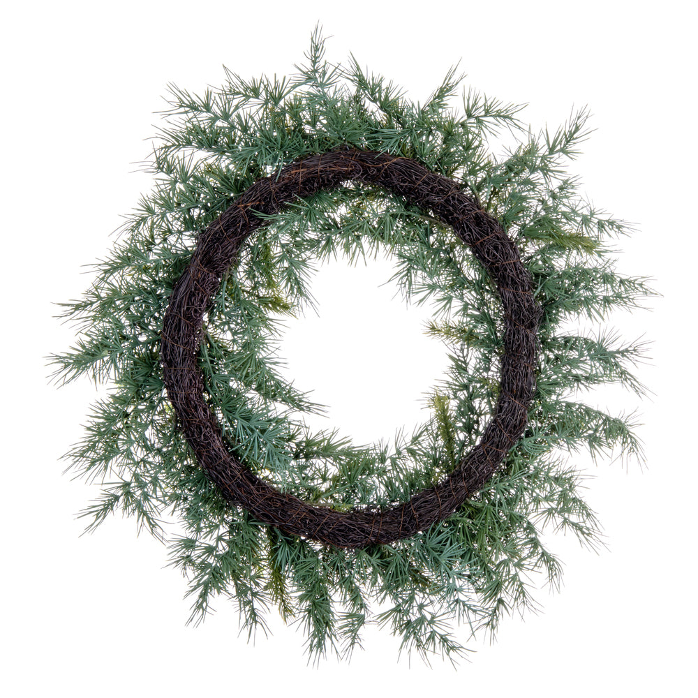 Vickerman 28" Artificial Mixed Fern Cedar Wreath