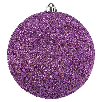 Vickerman 8" Mauve Beaded Ball Ornament 2 per Bag