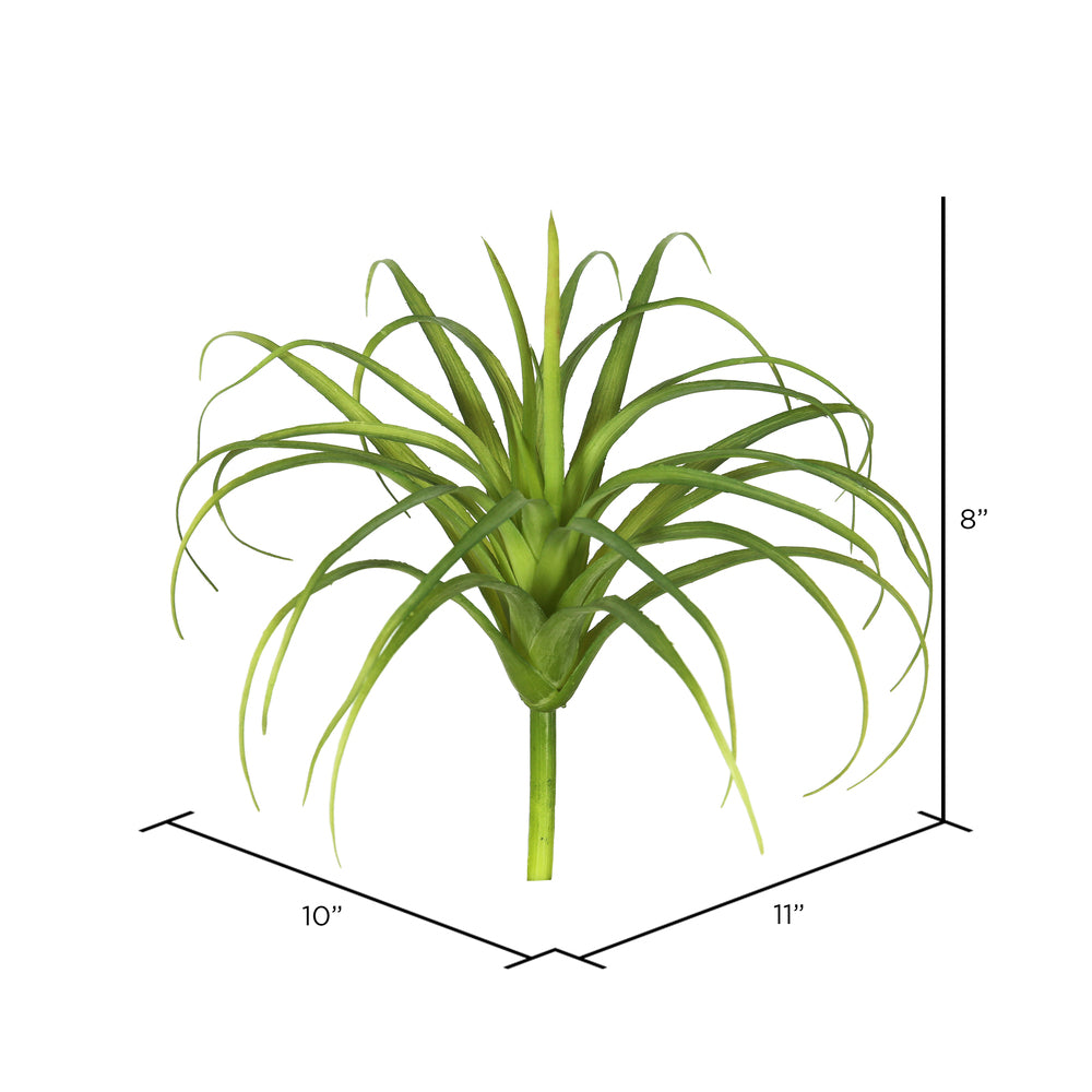 Vickerman 8" Artificial Green Grass Stem Set of 3