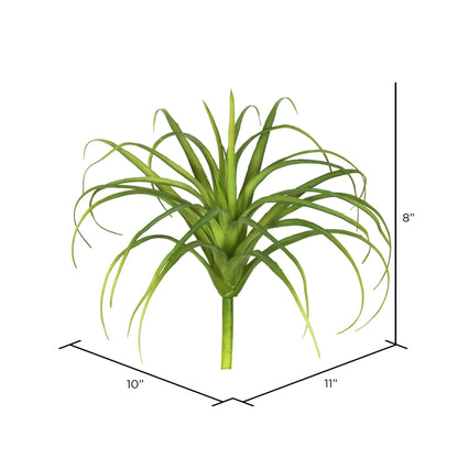 Vickerman 8" Artificial Green Grass Stem Set of 3