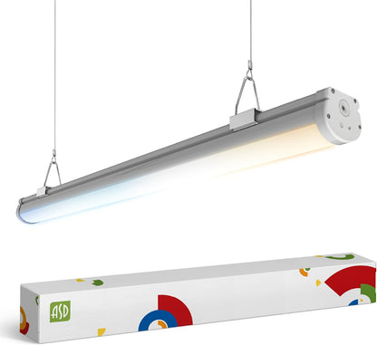 ASD Lighting LED Seamless Vapor Proof Fixture 2ft 16/24/28W 120-277V 0-10V Dimmable 125Lm/W 3500/4000/5000K White UL DLC Standard