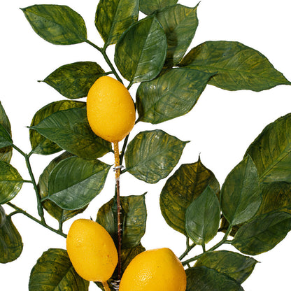 Vickerman 20" Artificial Green and Yellow Salal Leaf Lemon Sprays. Pack of 4.