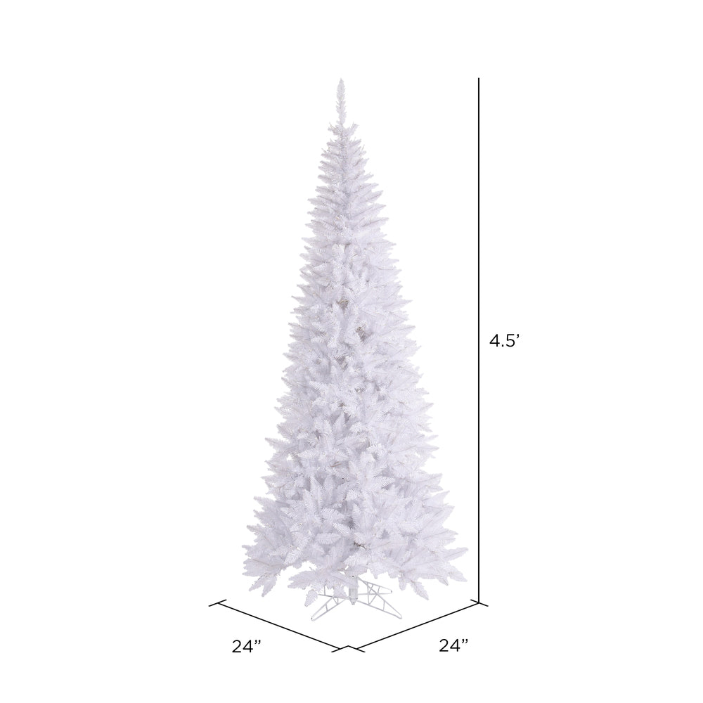 Vickerman 4.5' White Fir Slim Artificial Christmas Tree Unlit