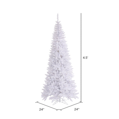 Vickerman 4.5' White Fir Slim Artificial Christmas Tree Unlit