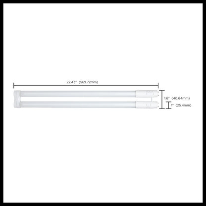 Satco 11.5/13/15 Wattage Selectable T8 U-Bend LED; 30K/35K/40K/50K/65K CCT Selectable; 1-Inch; Frost Finish; 120-277 Range Voltage