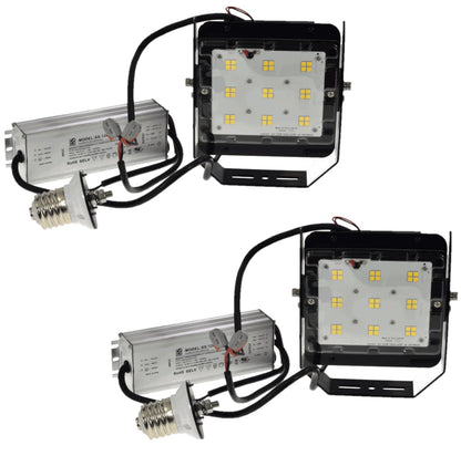 Damar- Retrofit LED HID Light Bulb 120W 12000 Lumen 4000K Cool White 120-277V Pack of 2- Replacement HPS Mercury Vapor CFL Metal Halide Lamp for Yard Warehouse Garage Work Shop Street Area Bay Light