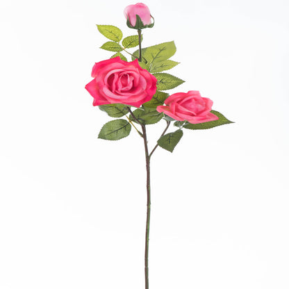 Vickerman 29" Artificial Pink Real Touch Rose Spray. Includes 3 sprays per pack.