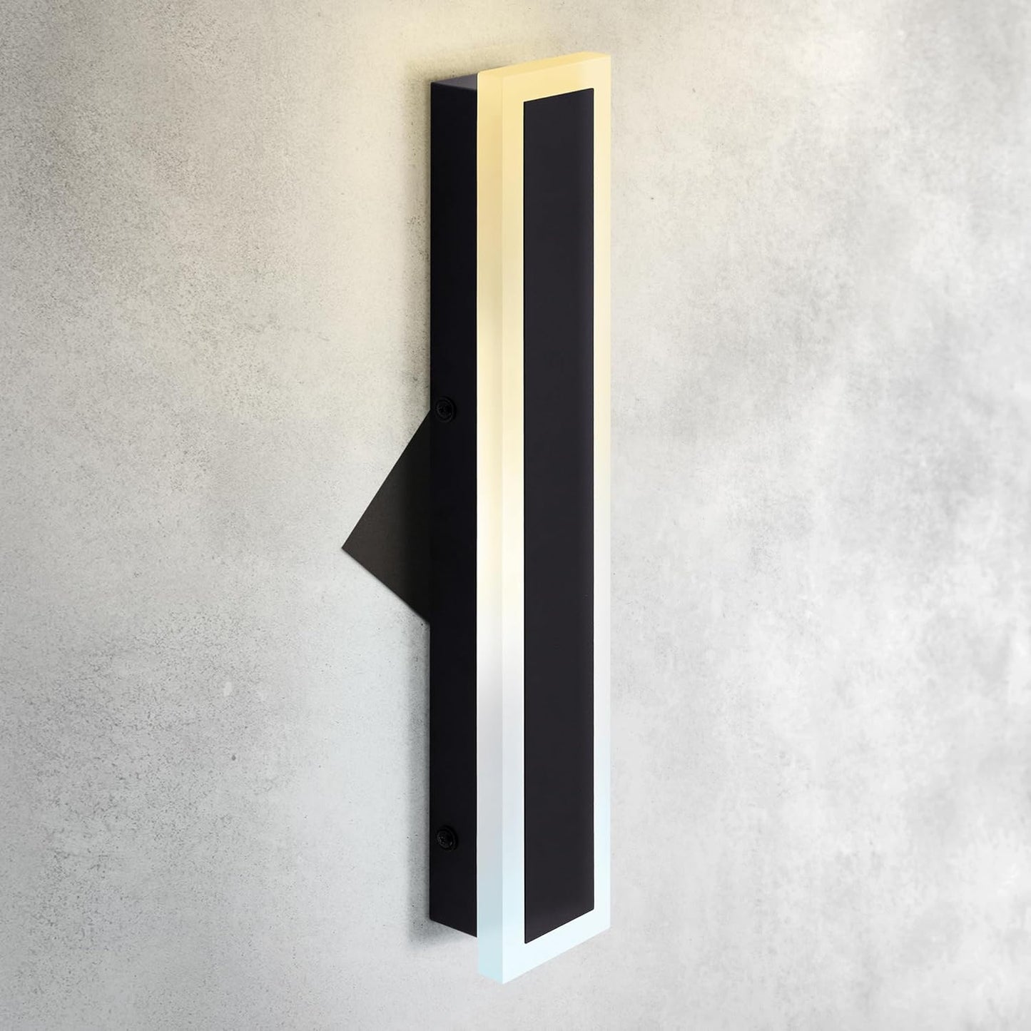 ASD Lighting LED Outdoor Wall Sconce Narrow design 18" 18W 120-277V CCT Selectable 3000/4000/5000K Dimmable Black ETL