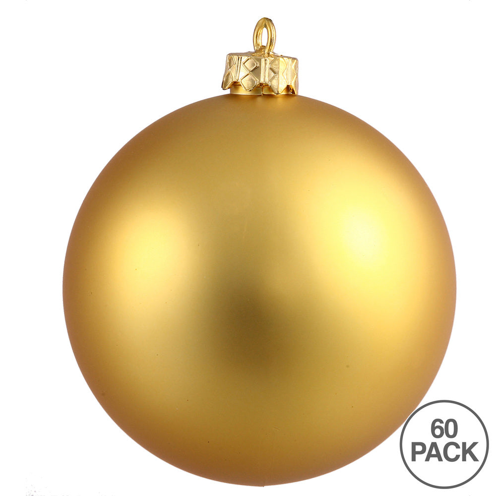 Vickerman 2.4" Luxe Gold Matte Ball Ornament 60 per Box