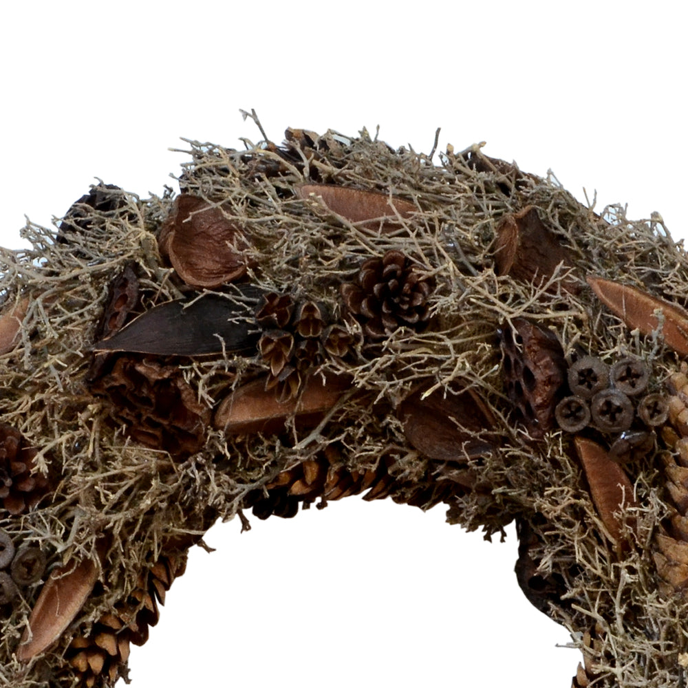 Vickerman 25" Natural Mixed Wreath Dried