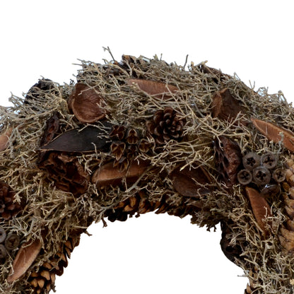 Vickerman 25" Natural Mixed Wreath Dried