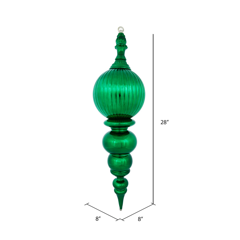 Vickerman 28" Green Shiny Finial Ornament