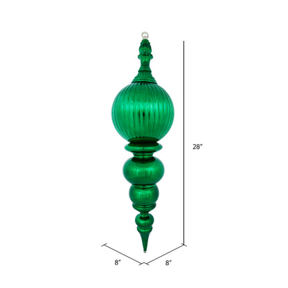 Vickerman 28" Green Shiny Finial Ornament