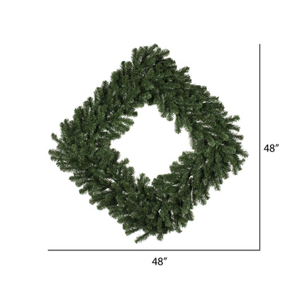 Vickerman 48" Grand Teton Artificial Christmas Square Wreath Unlit