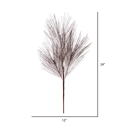 Vickerman 24" Artificial Champagne Metallic Pine Needle Christmas Spray 2 sprays per pack.