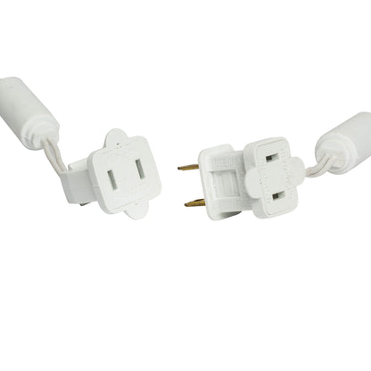 Vickerman 100 Orange Wide Angle LED Light on White Wire 50' Christmas Single Mold Light Strand