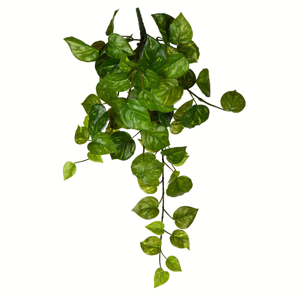 Vickerman 18" Artificial Pothos Hanging Bush Set of 3
